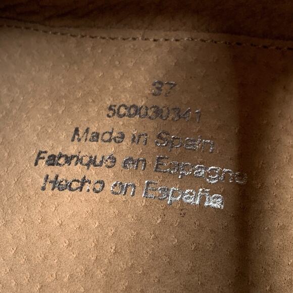 Free People Clogs Sz 37 US 6.5 7 Amber Orchard Clog Wood Platform Leather Black - Picture 9 of 13